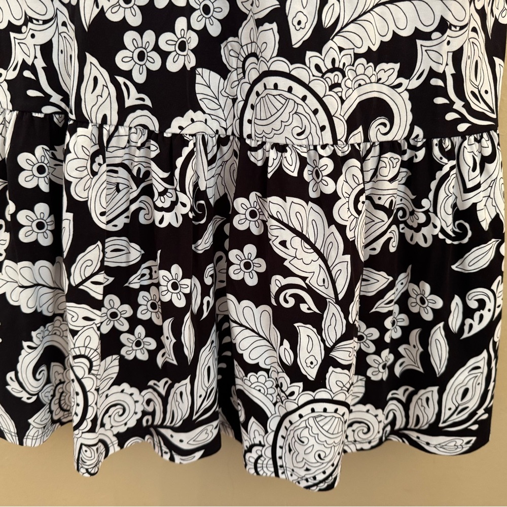 LOFT Black and White Floral Halter Dress - Picture 5 of 5